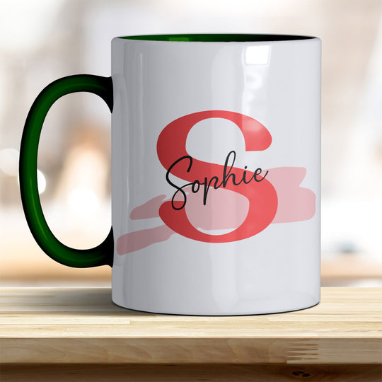 Personalisierter Keramik Becher mit Namen und Buchstaben Tasse - all - yours24