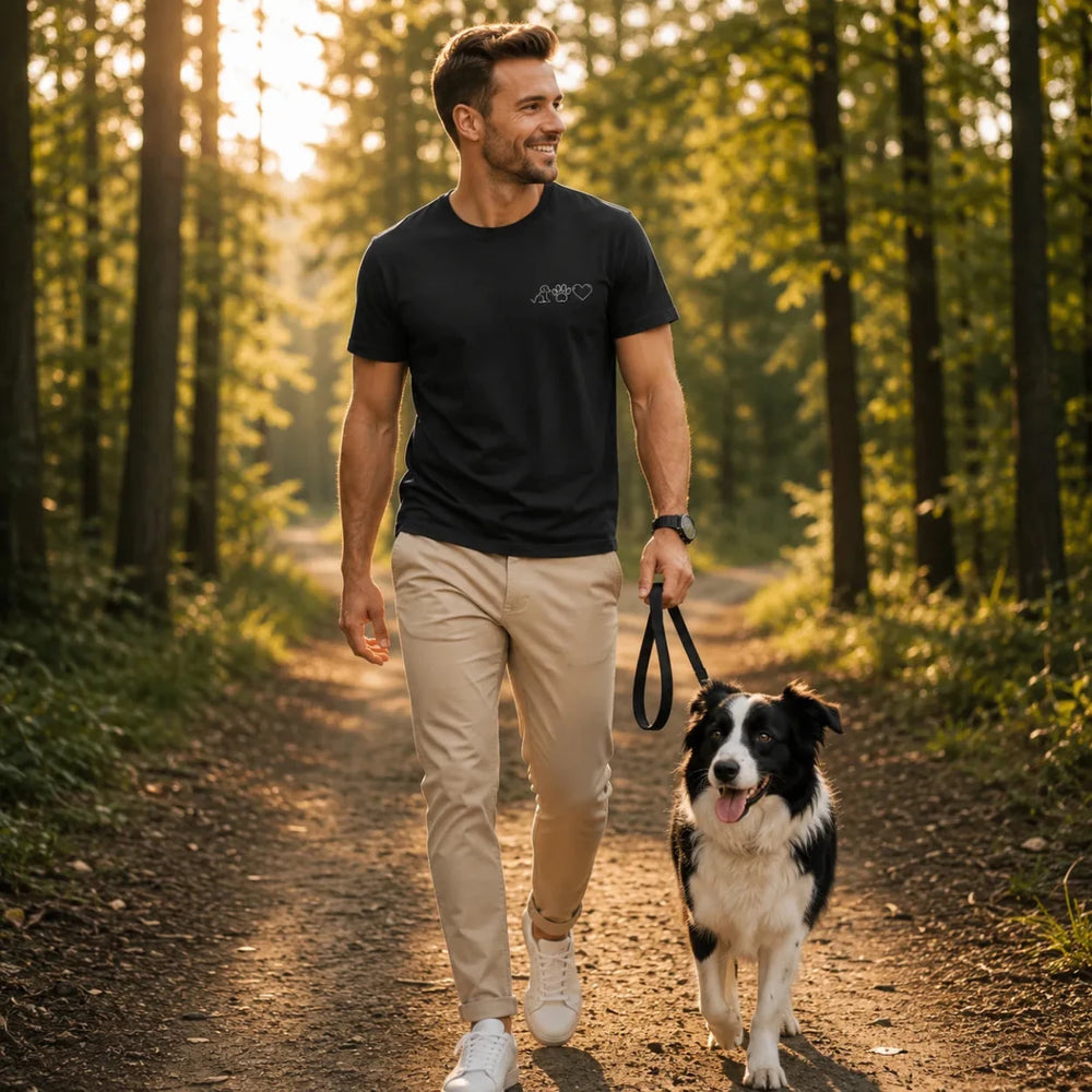 Personalisiertes Hunde T-Shirt in Schwarz, Detailansicht des Icons mit Name