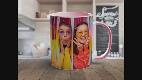 Tasse Beste Freundin forever personalisierbar mit Text und Foto in verschiedenen trendigen Farben