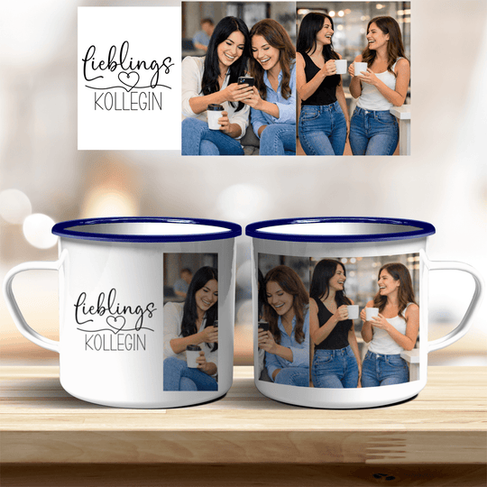 Tasse Lieblingskollegin personalisierbar mit Foto in verschiedenen trendigen Farben - all - yours24