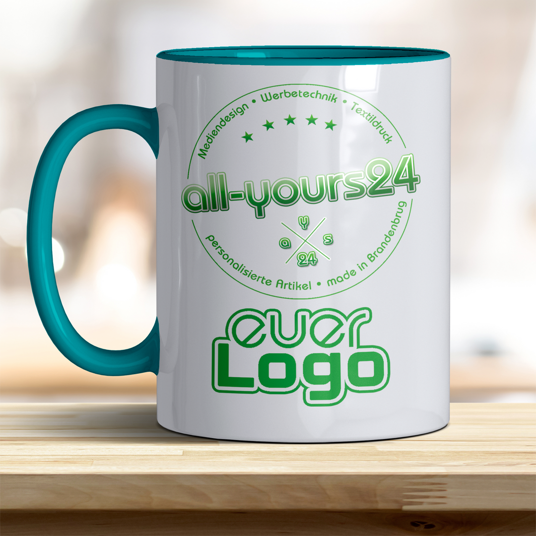 Tasse mit Logo bedruckt Keramik Becher Firmenlogo