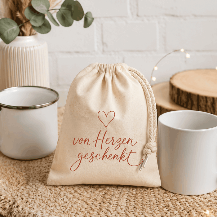 Geschenkbeutel "von Herzen geschenkt"