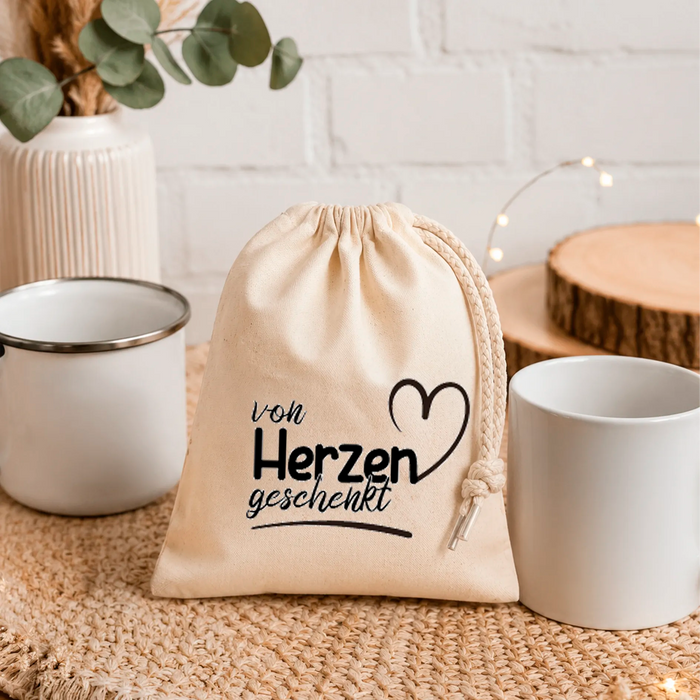 Geschenkbeutel "von Herzen geschenkt"