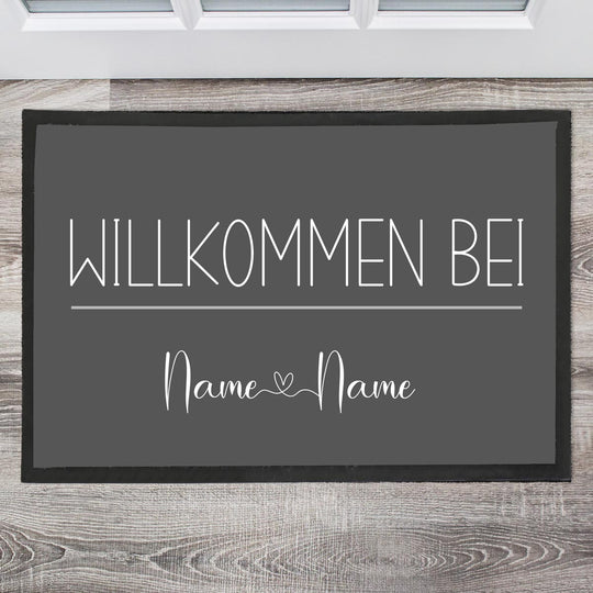 Willkommen mit Name Fußmatte, Schmutzfangmatte, Fußmatte personalisiert, Türmatte, Personalisierte Fußmatte, Geschenk zum Einzug - all - yours24