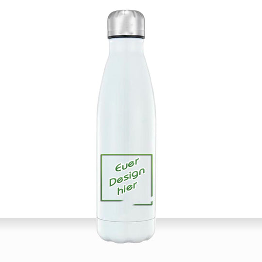 Geschenkidee Edelstahl Trinkflasche 750ml personalisiert mit Eurem Text oder Foto bedruckt - all-yours24
