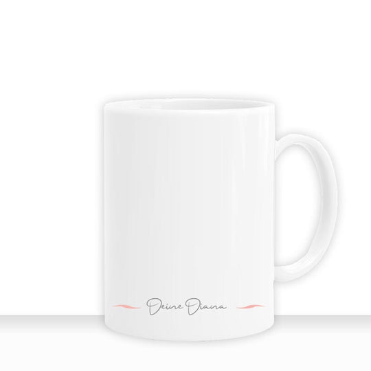 Geschenkidee Tasse personalisiert " Papa Du bist der Beste "  Liebe Namen Rückseite rosa