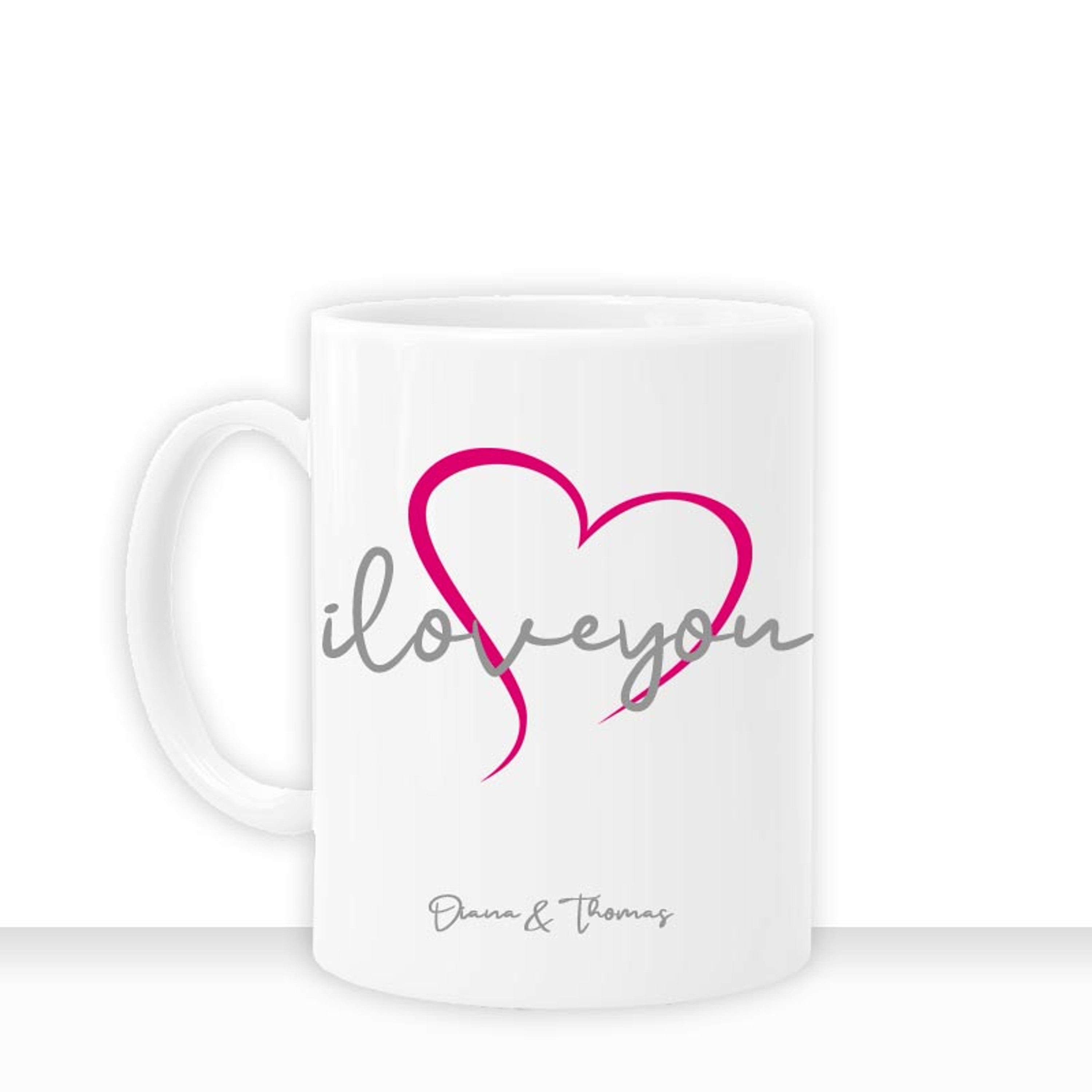 Geschenkidee Tasse personalisiert " i love you "  Liebe mit Namen - all-yours24