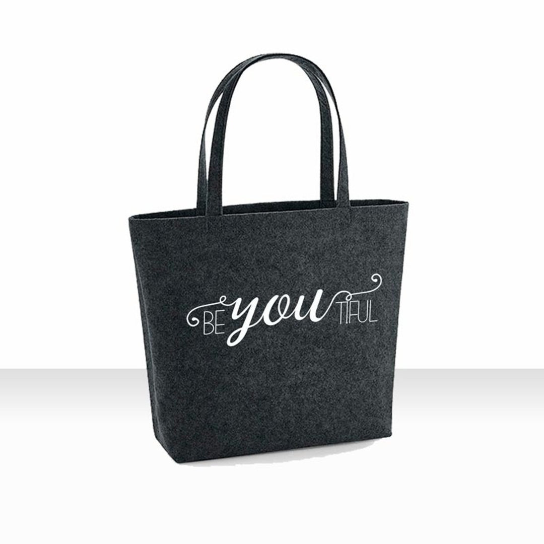 all-yours24 Filz Shopper Einkaufstasche beyoutiful anthrazit