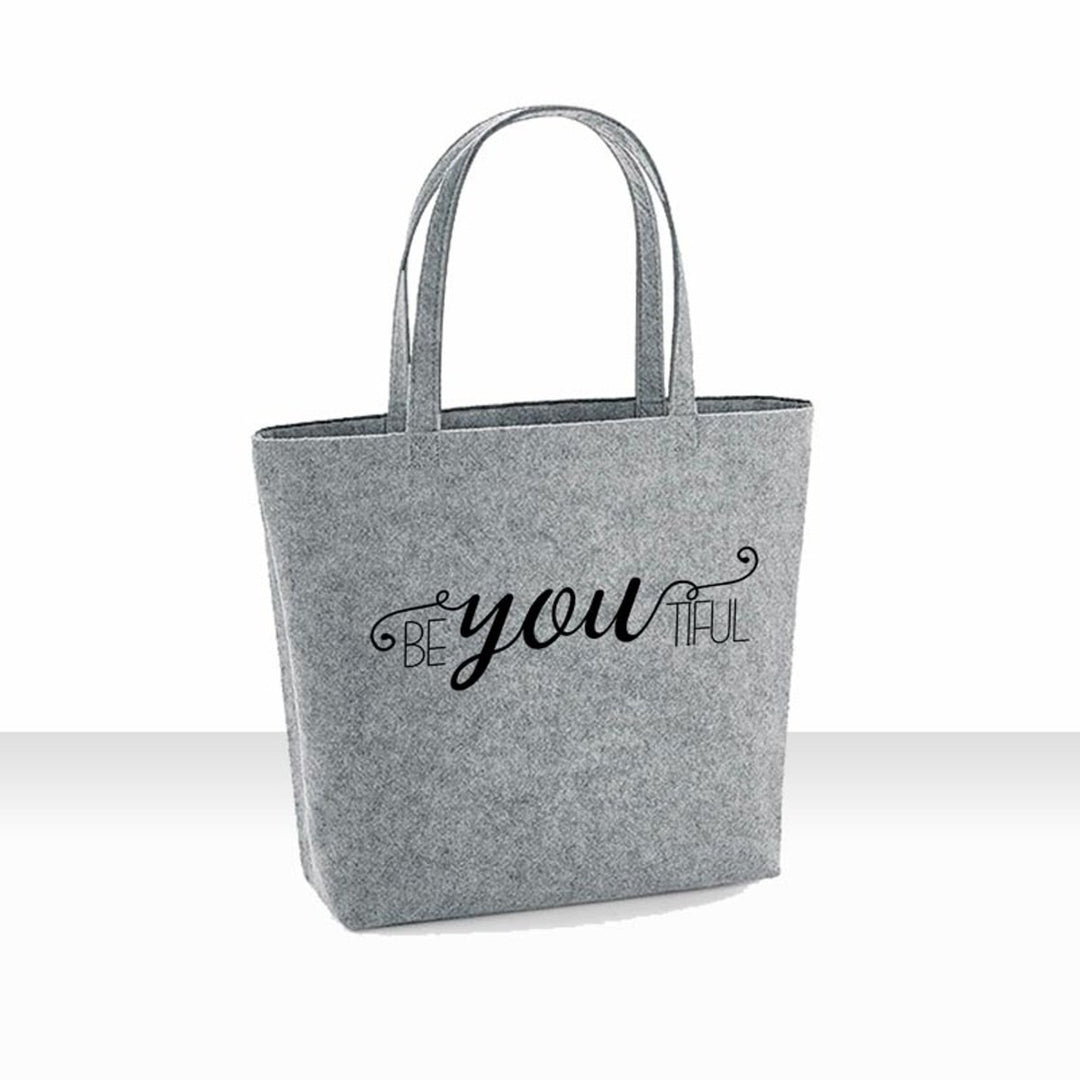 all-yours24 Filz Shopper Einkaufstasche beyoutiful grau