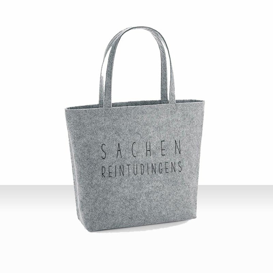 all-yours24 Filz Shopper Einkaufstasche Sachenreintudingens grau