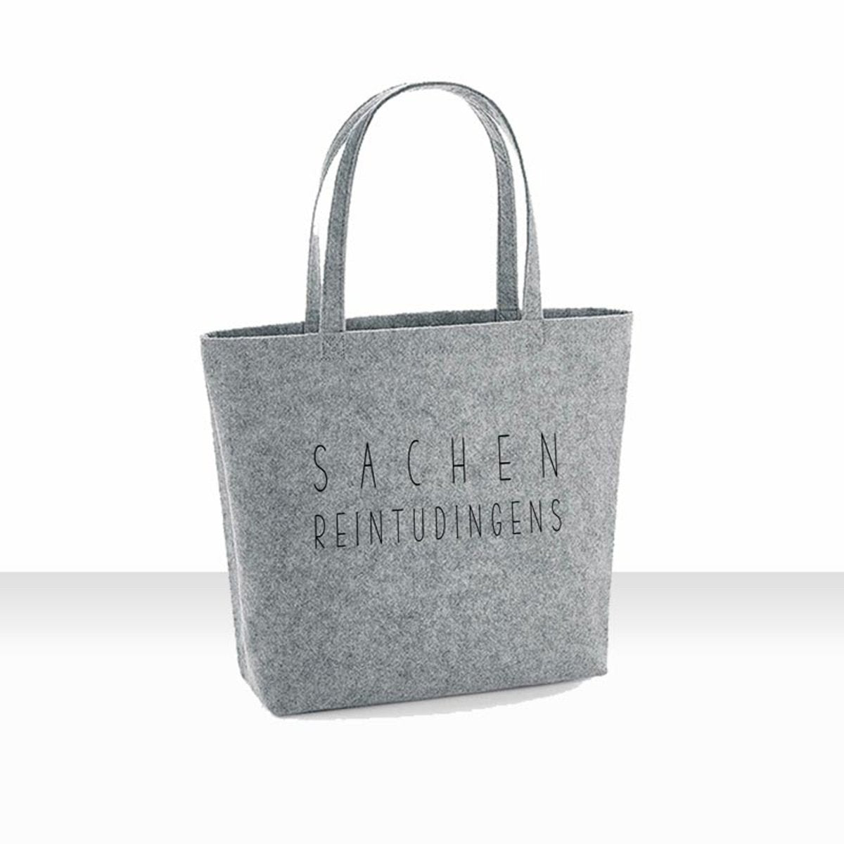 all-yours24 Filz Shopper Einkaufstasche Sachenreintudingens grau