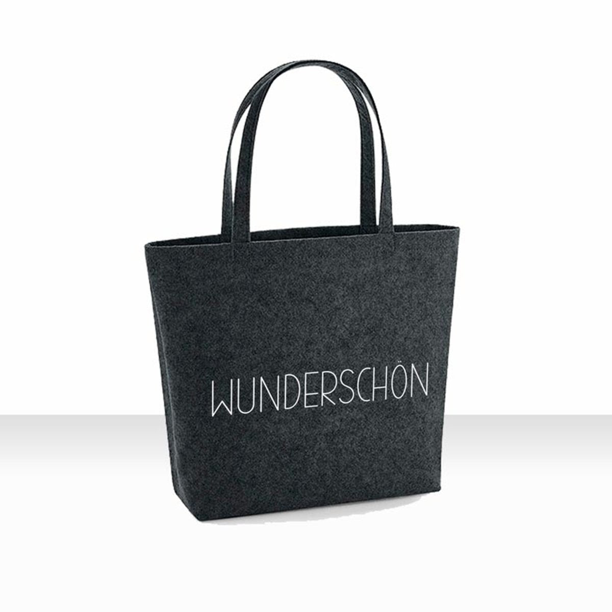 all-yours24 Filz Shopper Einkaufstasche wunderschön modern anthrazit