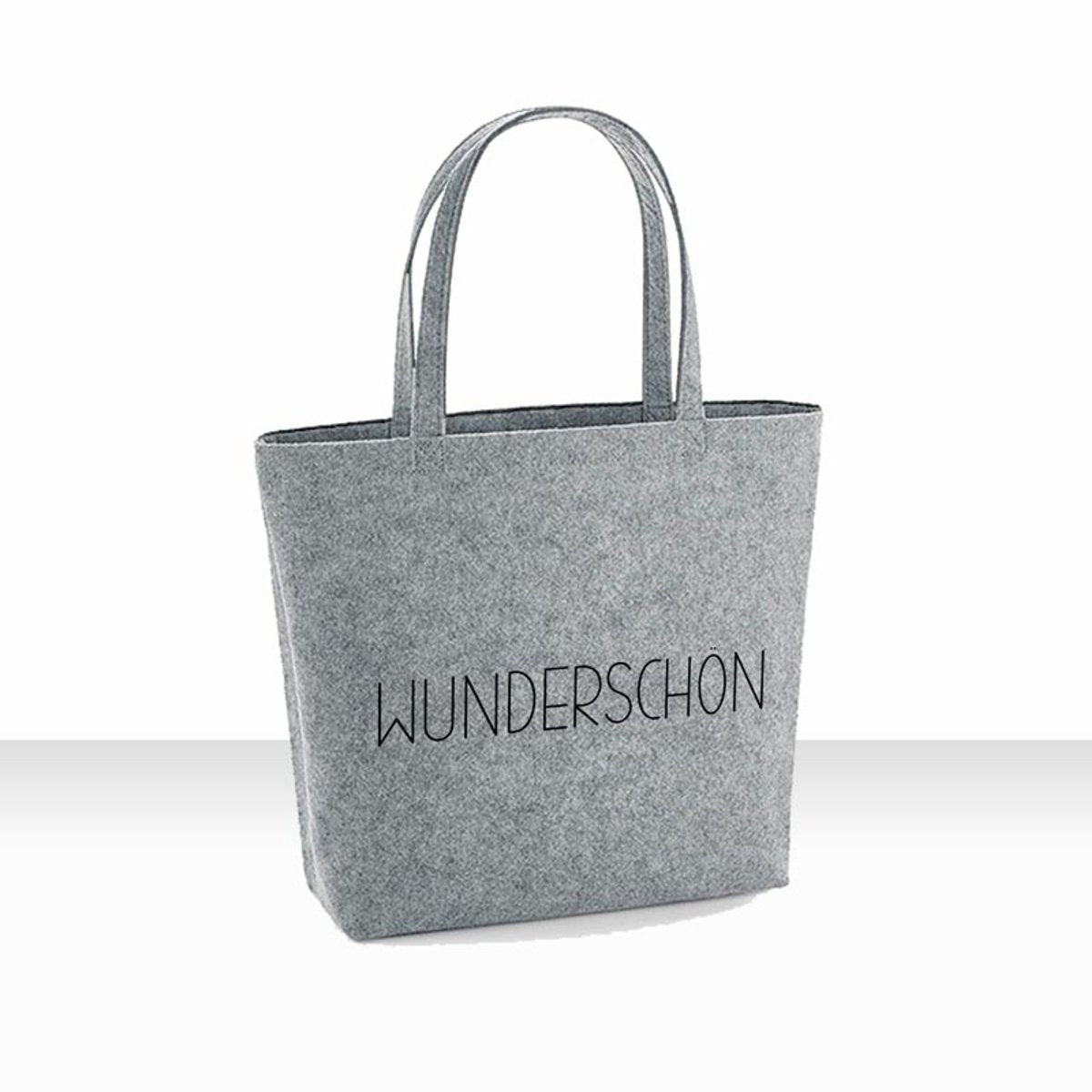 all-yours24 Filz Shopper Einkaufstasche wunderschön modern grau