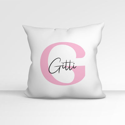 all-yours24 Kissen Anfangsbuchstabe mit Namen Initialen rosa