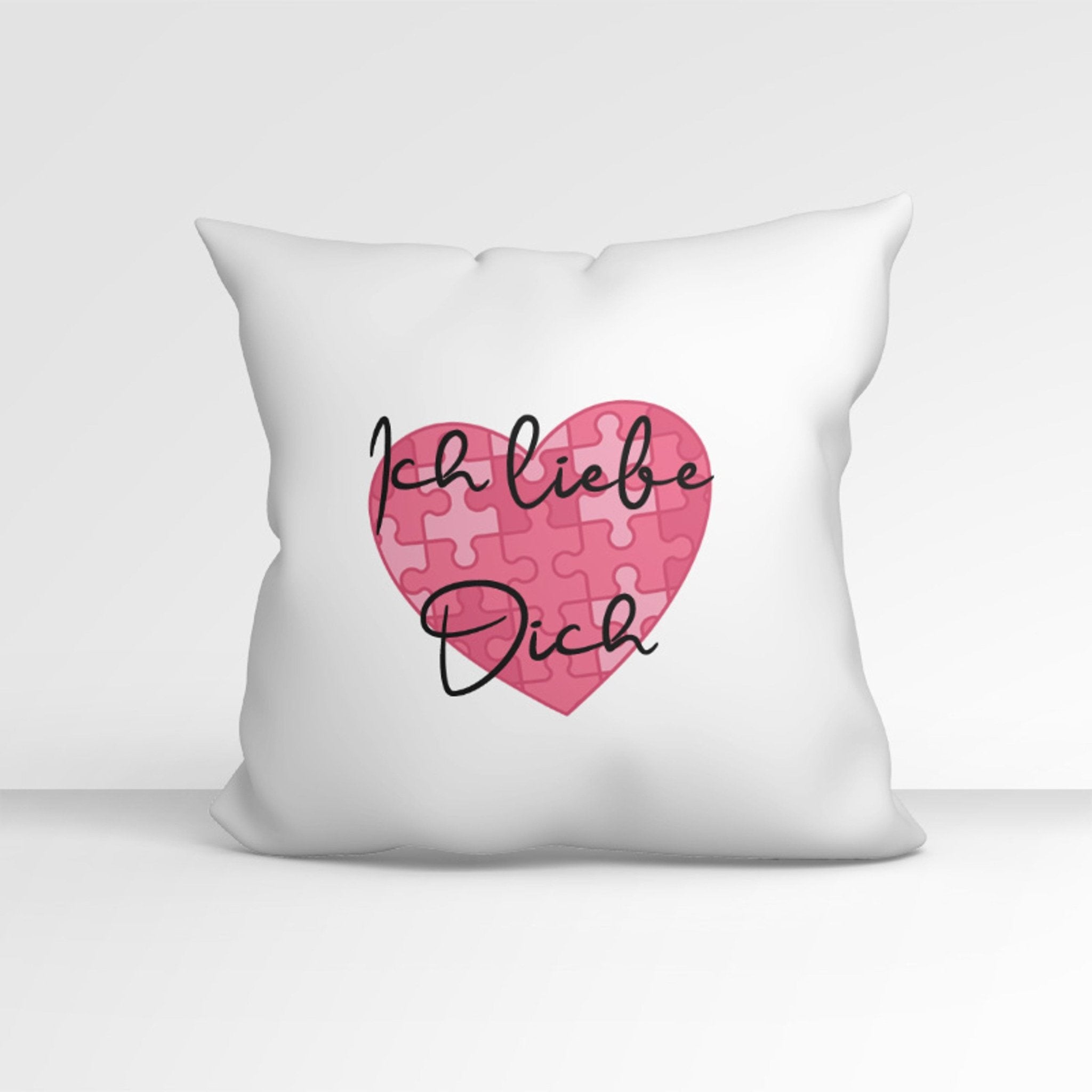 all - yours24 Kissen Liebe Herz als Puzzle Ich liebe Dich - all - yours24