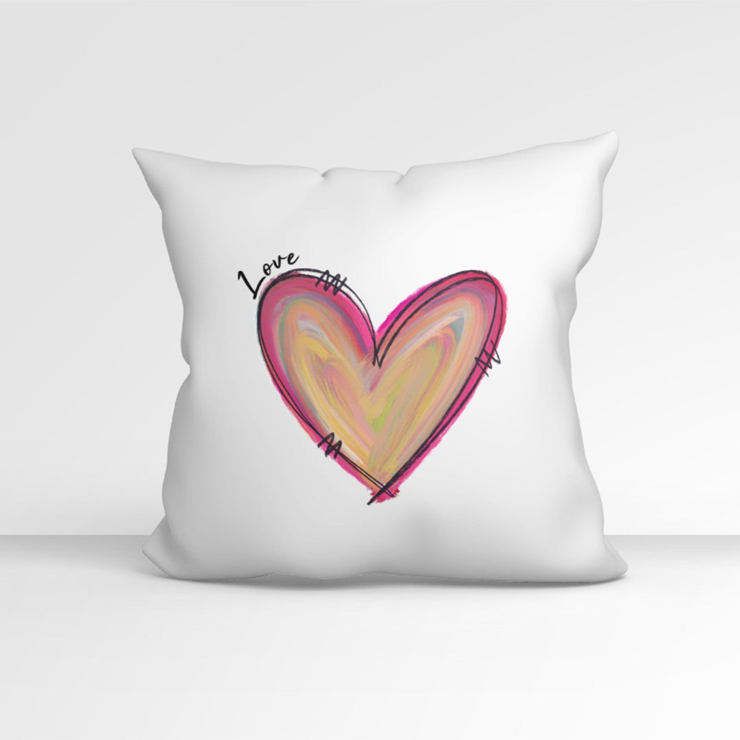 all - yours24 Kissen Love Liebe Herz Aquarell Multicolor - all - yours24