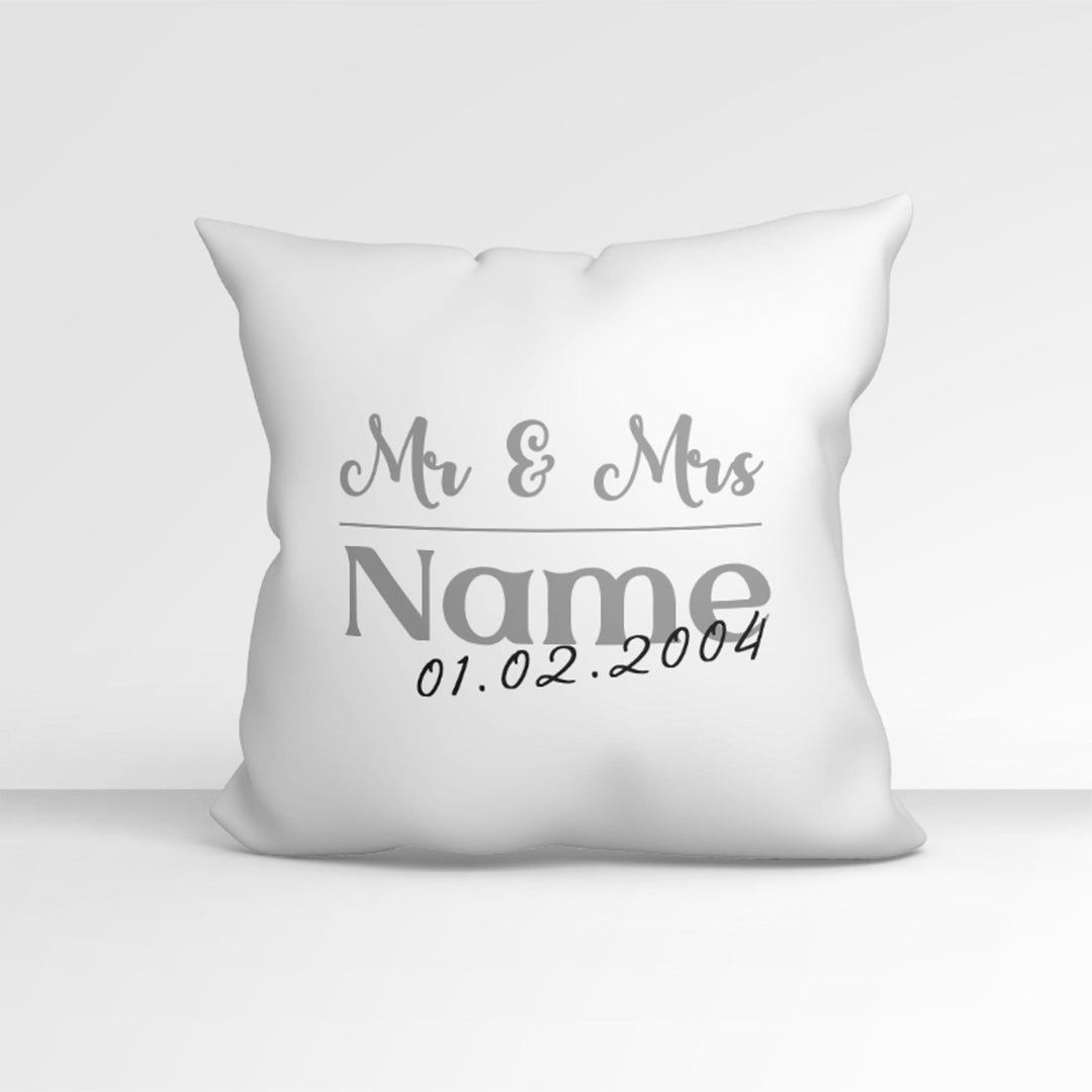 all - yours24 Kissen Mr & Mrs personalisierbar mit Namen und Datum - all - yours24
