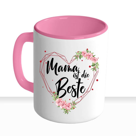 all - yours24 Tasse Blumen Mama ist die Beste Geschenkideen Tasse mit Spruch Geschenke Kaffee - Tasse - all - yours24