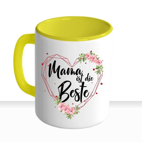 all - yours24 Tasse Blumen Mama ist die Beste Geschenkideen Tasse mit Spruch Geschenke Kaffee - Tasse - all - yours24