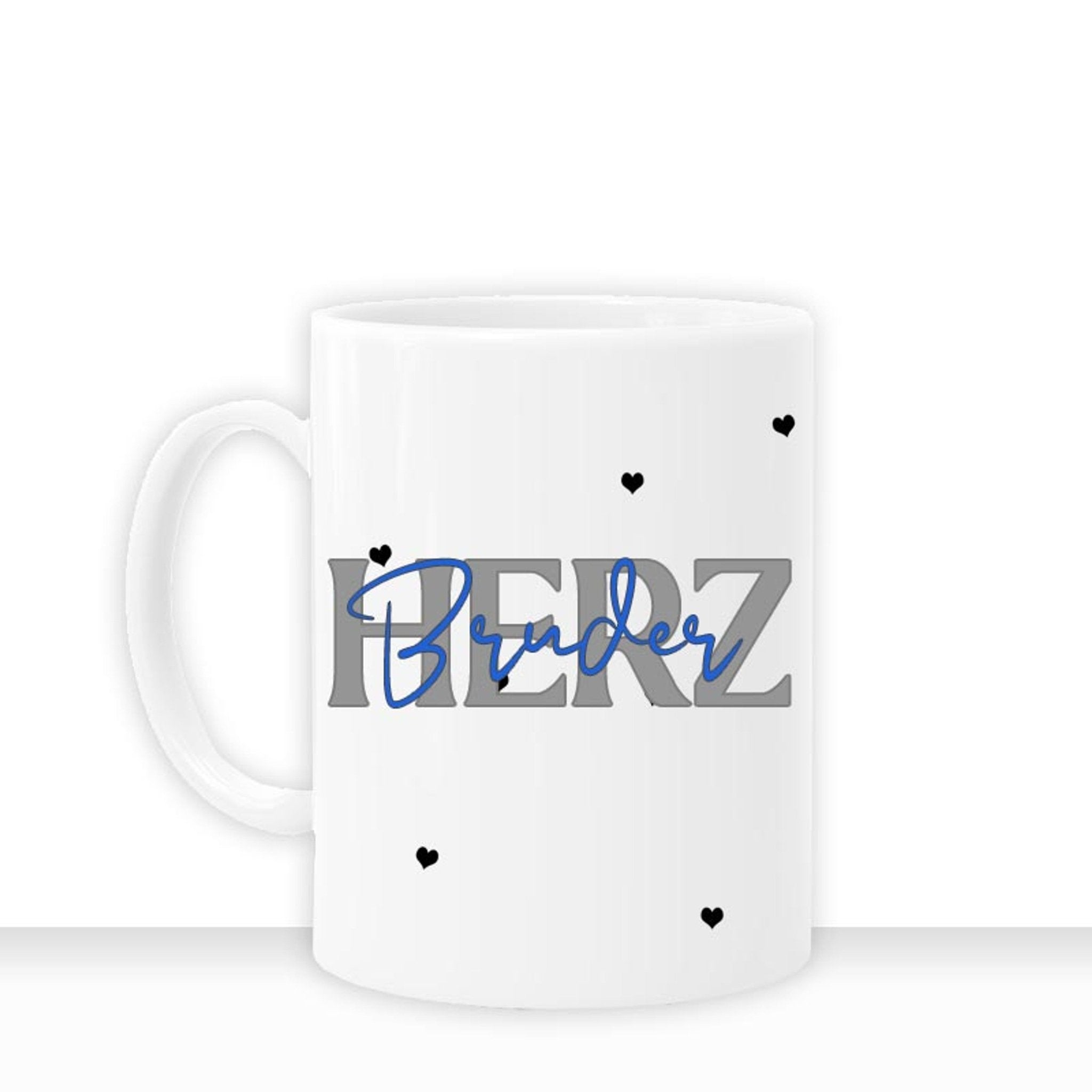 all - yours24 Tasse BRUDERHERZ Geschenkideen Tasse mit Spruch Geschenke Kaffee - Tasse - all - yours24