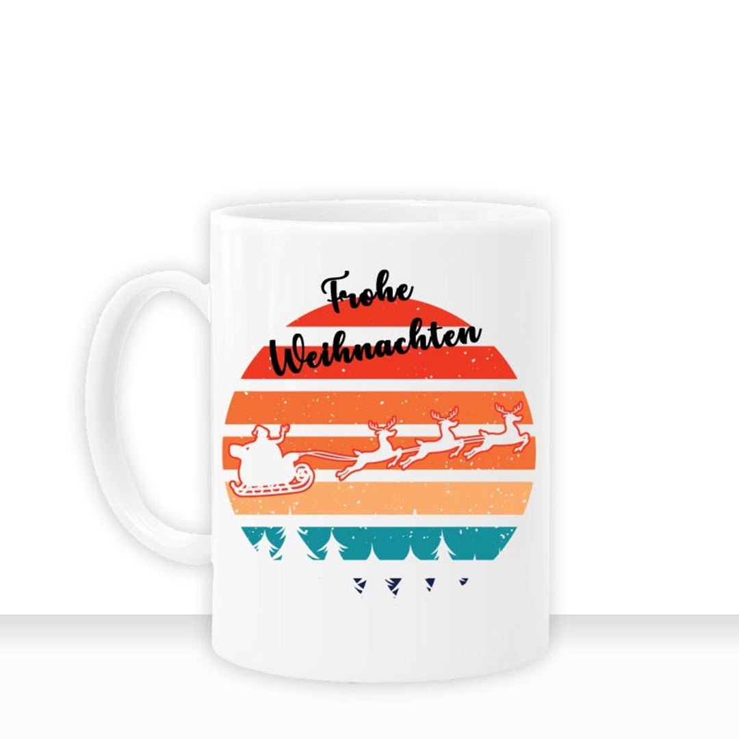 all - yours24 Tasse Frohe Weihnachten Retro Geschenkideen Tasse mit Spruch Geschenke Kaffee - Tasse Weihnacht - all - yours24