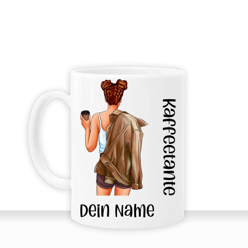 all - yours24 Tasse Kaffeetante Geschenkideen Tasse mit Spruch Geschenke Kaffee - Tasse - all - yours24