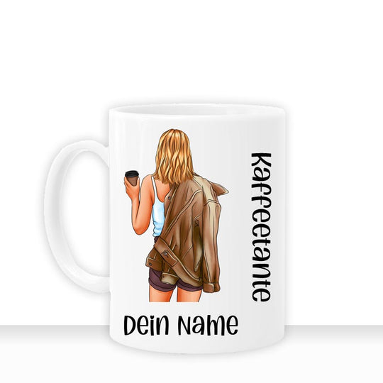 all - yours24 Tasse Kaffeetante Geschenkideen Tasse mit Spruch Geschenke Kaffee - Tasse - all - yours24