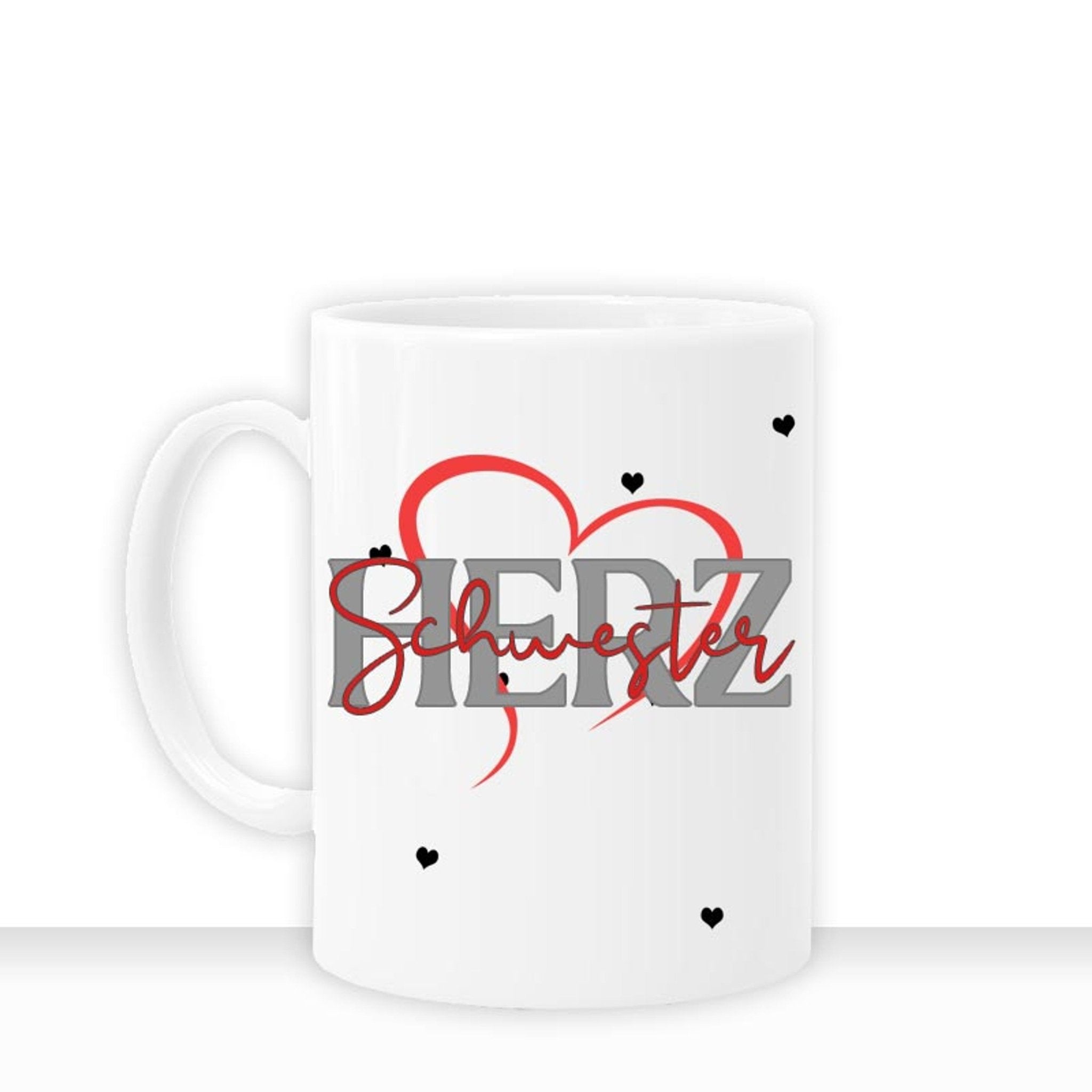 all - yours24 Tasse SCHWESTERHERZ Geschenkideen Tasse mit Spruch Geschenke Kaffee - Tasse - all - yours24