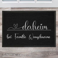 Daheim mit Herz Fußmatte, Schmutzfangmatte, Fußmatte personalisiert, Türmatte, Personalisierte Fußmatte, Geschenk zum Einzug