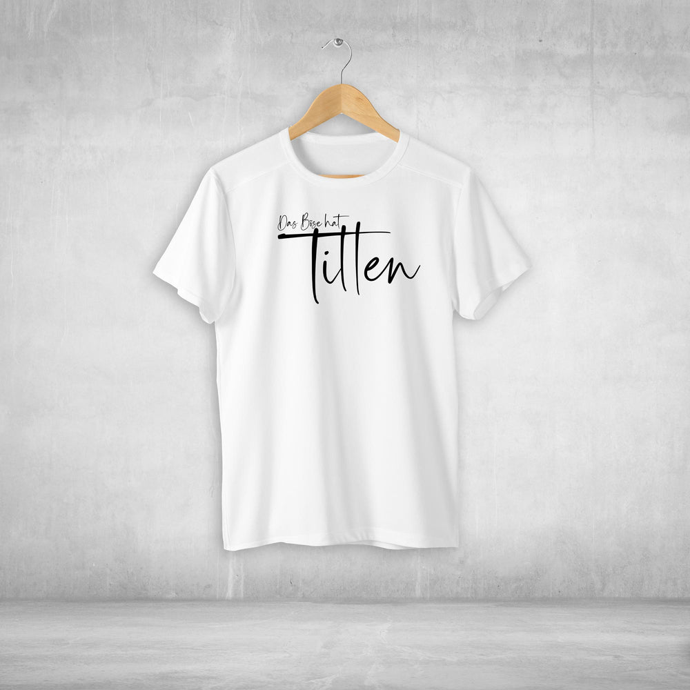 das Böse hat Titten Tshirt Unisex witziger Spruch Statement T-shirt - all - yours24