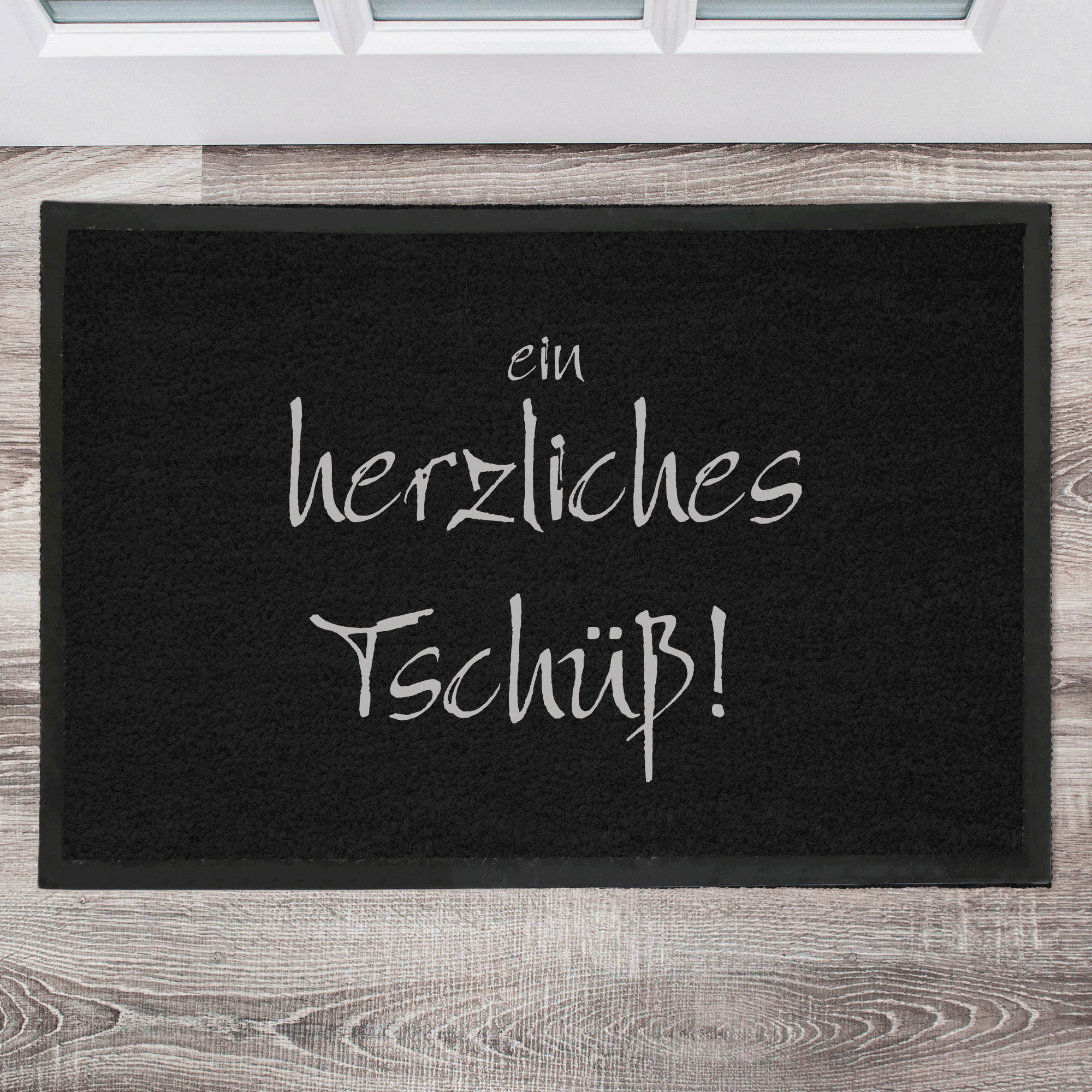 Ein herzliches Tschüß Fußmatte, Schmutzfangmatte, Fußmatte personalisiert, Türmatte, Personalisierte Fußmatte, Geschenk zum Einzug - all - yours24