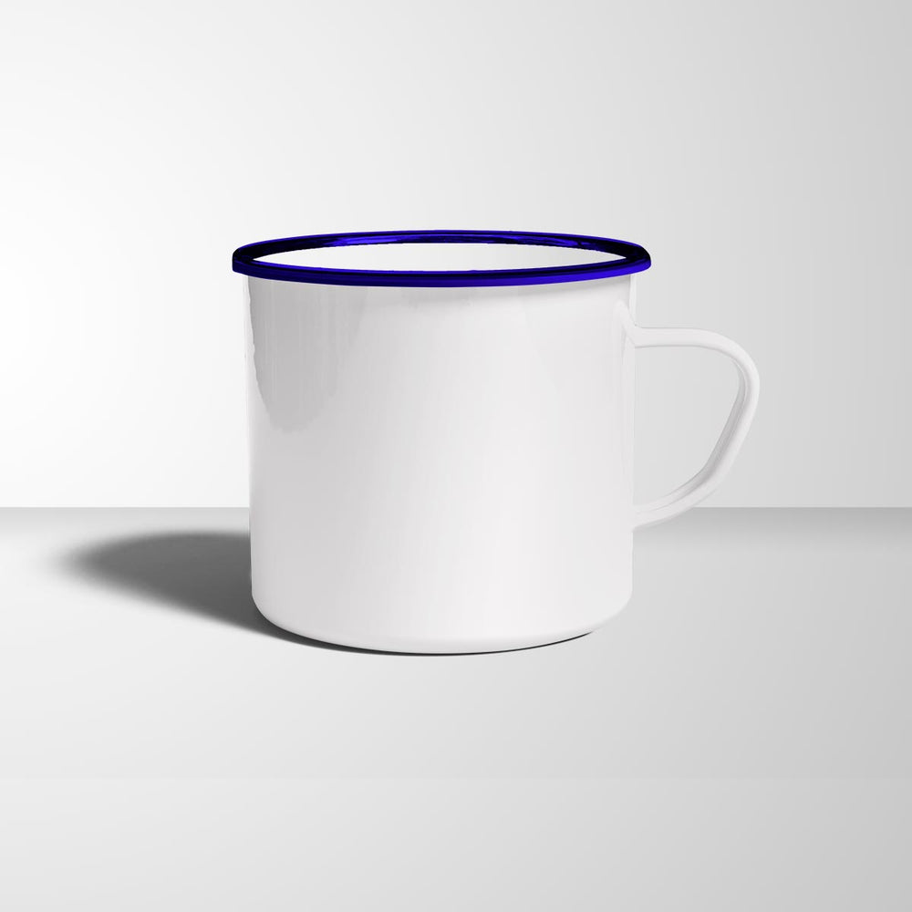 Emaille Becher weiß personalisiert mit Eurem Text oder Foto bedruckt - all - yours24