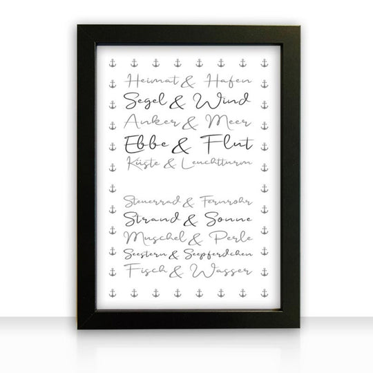 Geschenkidee Bild " Maritime Liebe " personalisiert - all - yours24