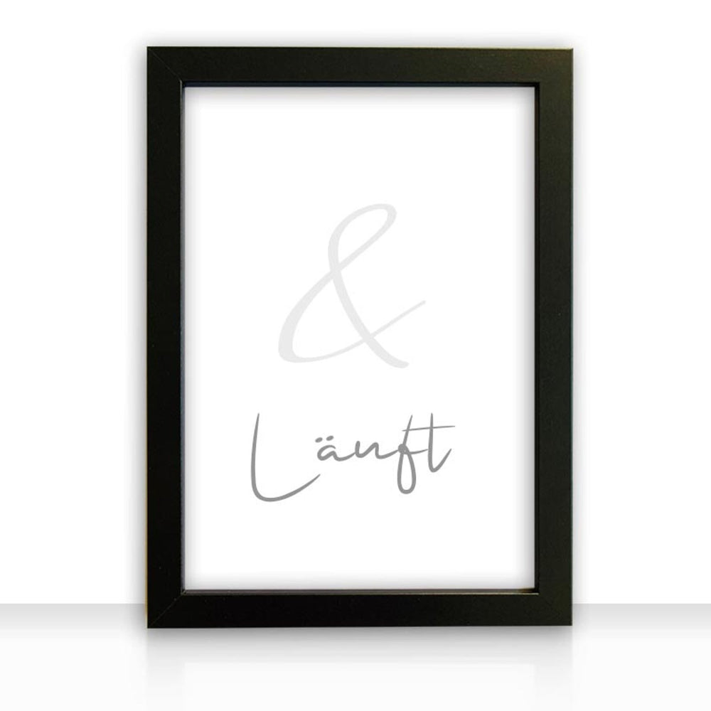 Geschenkidee Bild personalisiert " läuft " personalisiert mit Rahmen - all - yours24