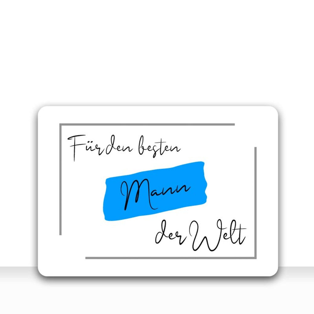 Grusskarte Message Liebe FÜR DEN BESTEN MANN DER WELT mit Kraftpapier DIN C6 Umschlag - all - yours24