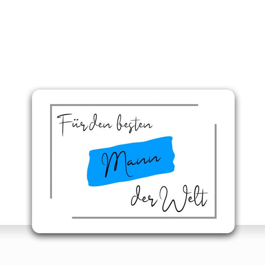 Grusskarte Message Liebe FÜR DEN BESTEN MANN DER WELT mit Kraftpapier DIN C6 Umschlag - all - yours24