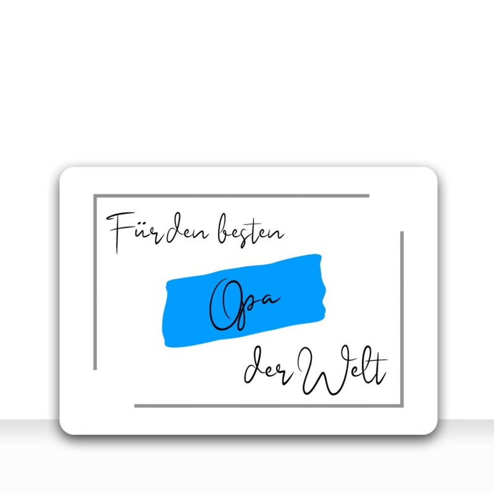 Grusskarte Message Liebe FÜR DEN BESTEN OPA DER WELT mit Kraftpapier DIN C6 Umschlag - all - yours24