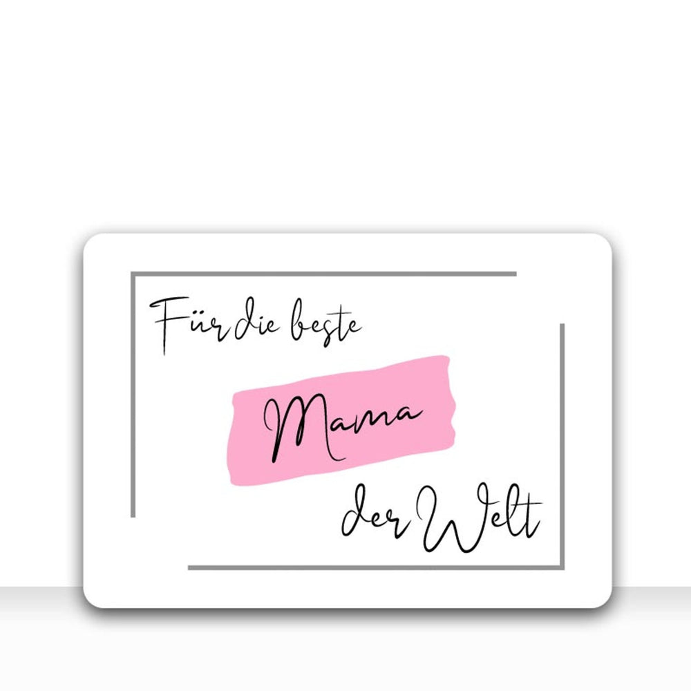Grusskarte Message Liebe FÜR DIE BESTE MAMA DER WELT mit Kraftpapier DIN C6 Umschlag - all - yours24