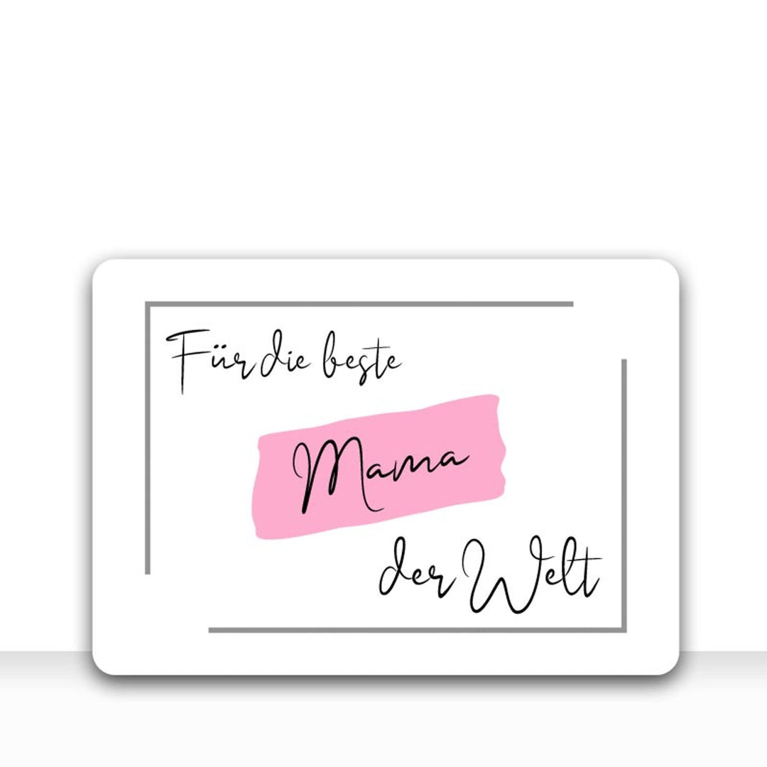 Grusskarte Message Liebe FÜR DIE BESTE MAMA DER WELT mit Kraftpapier DIN C6 Umschlag - all - yours24