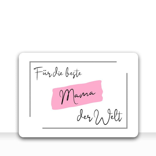 Grusskarte Message Liebe FÜR DIE BESTE MAMA DER WELT mit Kraftpapier DIN C6 Umschlag - all - yours24