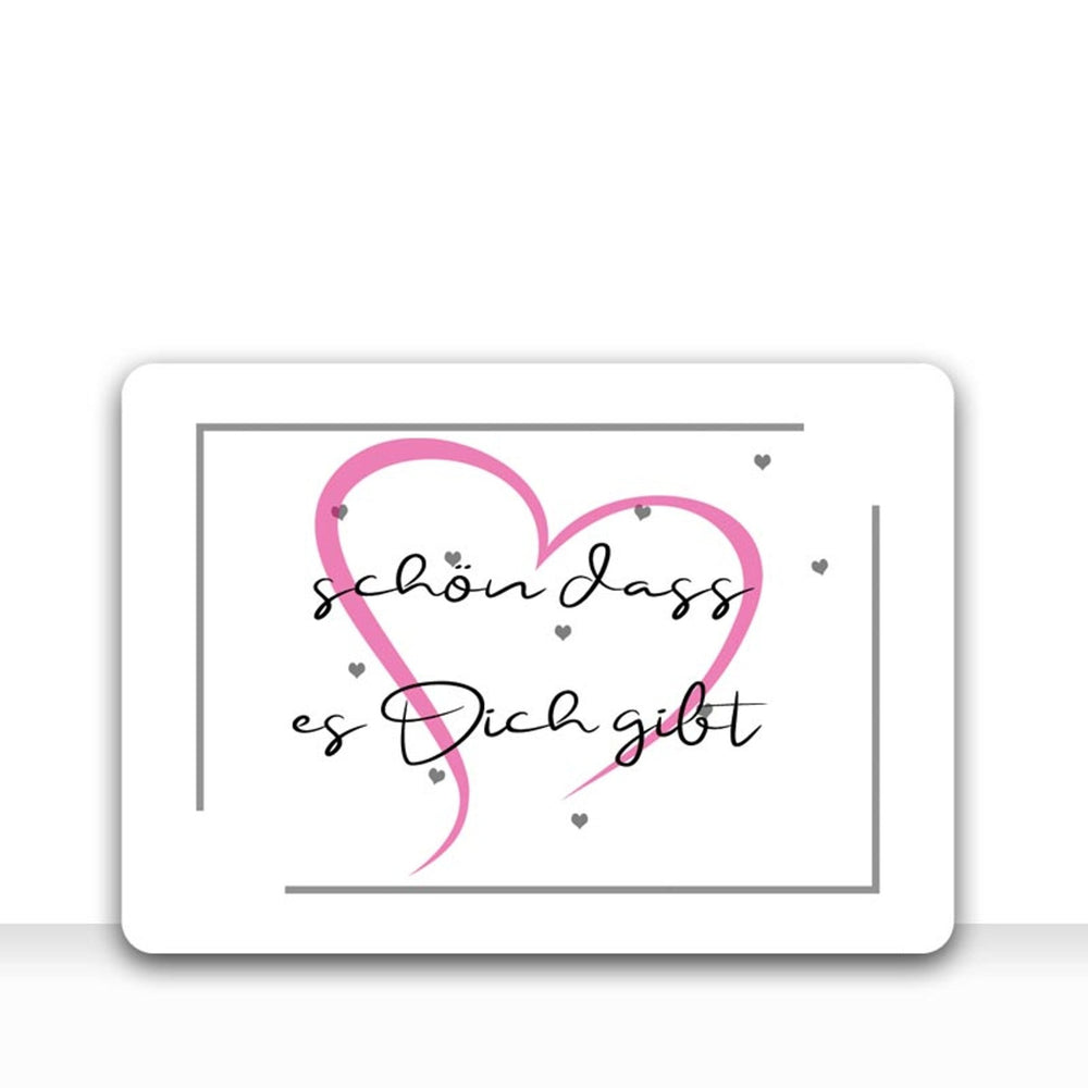 Grusskarte Message Liebe SCHÖNE DASS ES DICH GIBT mit Kraftpapier DIN C6 Umschlag - all - yours24