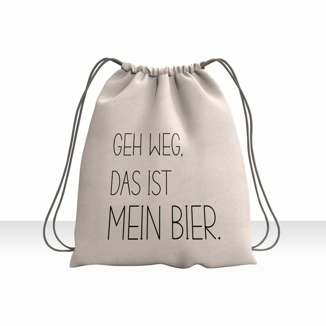 Gymsack Turnbeutel Rucksack bedruckt geh weg, das ist mein Bier - all - yours24
