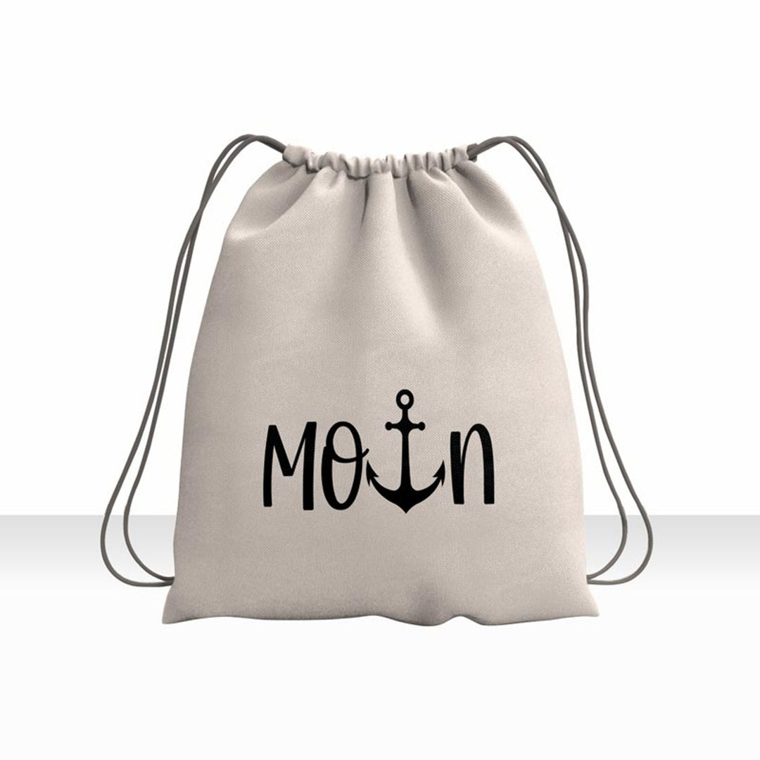Gymsack Turnbeutel Rucksack bedruckt Moin Anker - all - yours24
