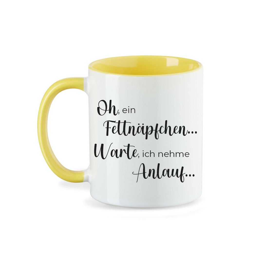Kaffeebecher Kaffeetasse oh ein Fettnäpfchen... Warte, ich nehme Anlauf... - all - yours24