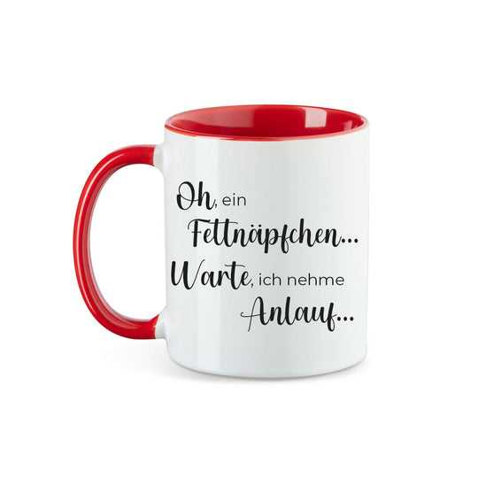 Kaffeebecher Kaffeetasse oh ein Fettnäpfchen... Warte, ich nehme Anlauf... - all - yours24