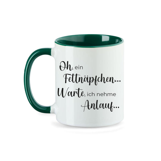Kaffeebecher Kaffeetasse oh ein Fettnäpfchen... Warte, ich nehme Anlauf... - all - yours24