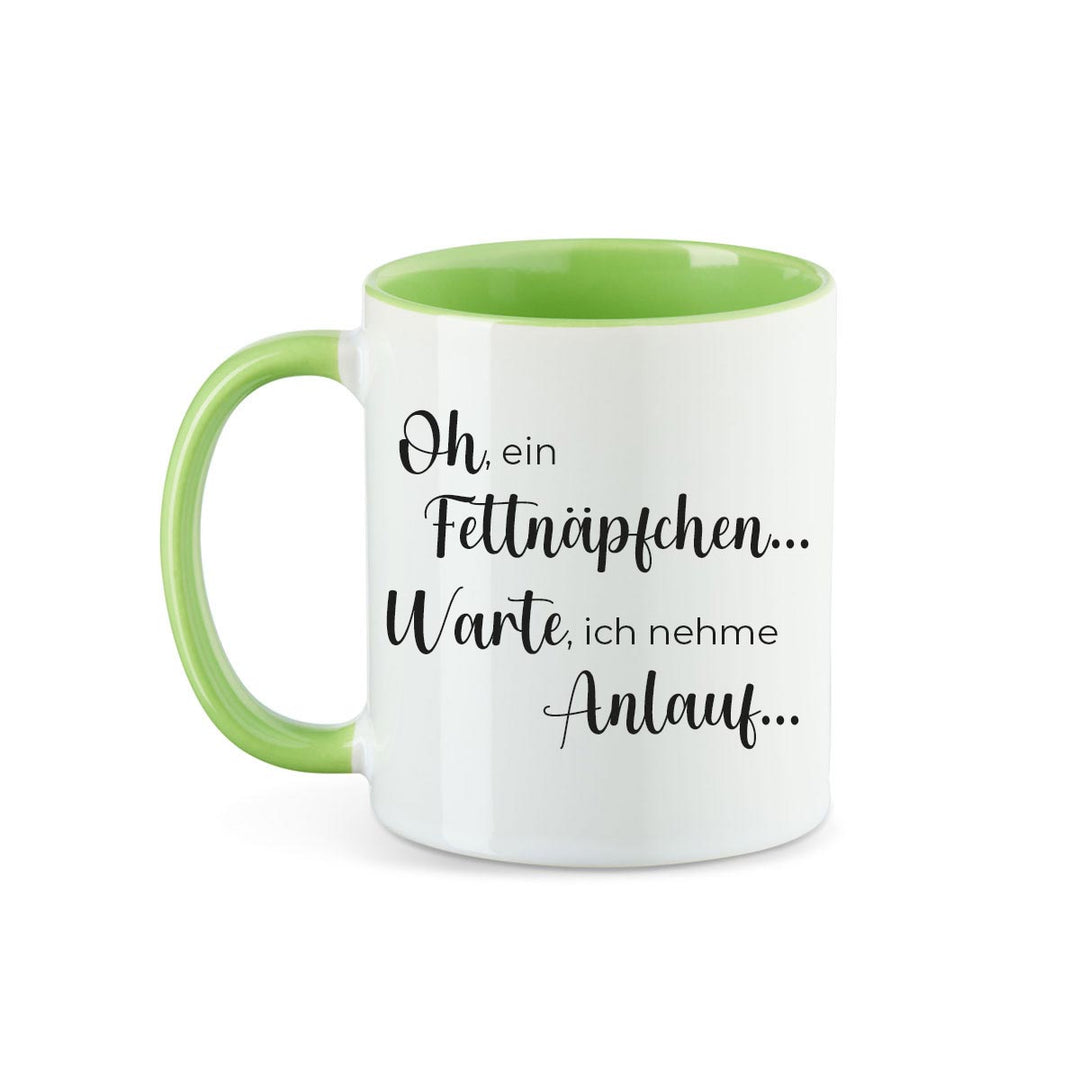 Kaffeebecher Kaffeetasse oh ein Fettnäpfchen... Warte, ich nehme Anlauf... - all - yours24