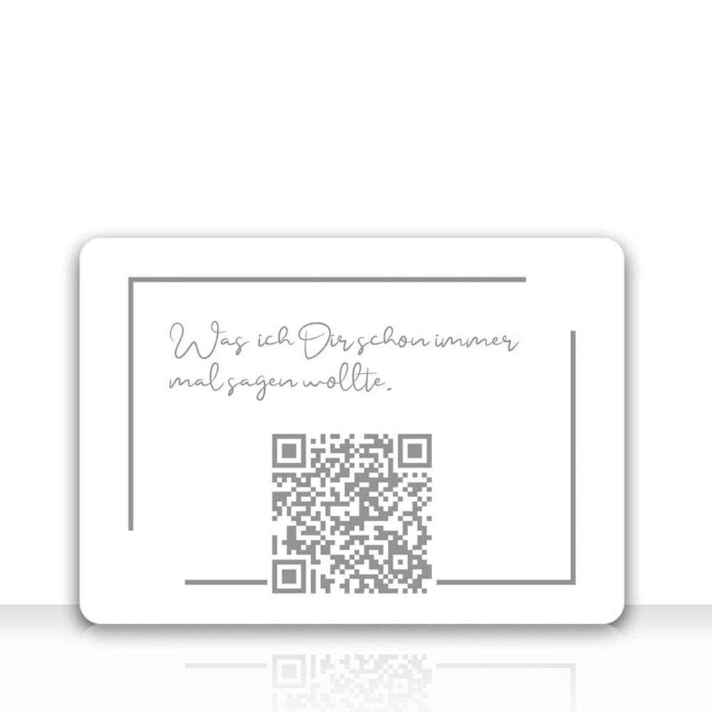 Karte QR - Code Message Liebe " Was ich Dir schon immer mal sagen wollte " mit Kraftpapier DIN C6 Umschlag personalisiert - all - yours24