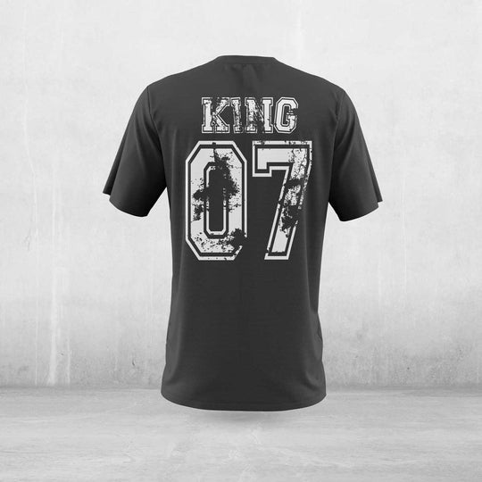 King Unisex witziger Spruch Statement T-shirt Partnershirt