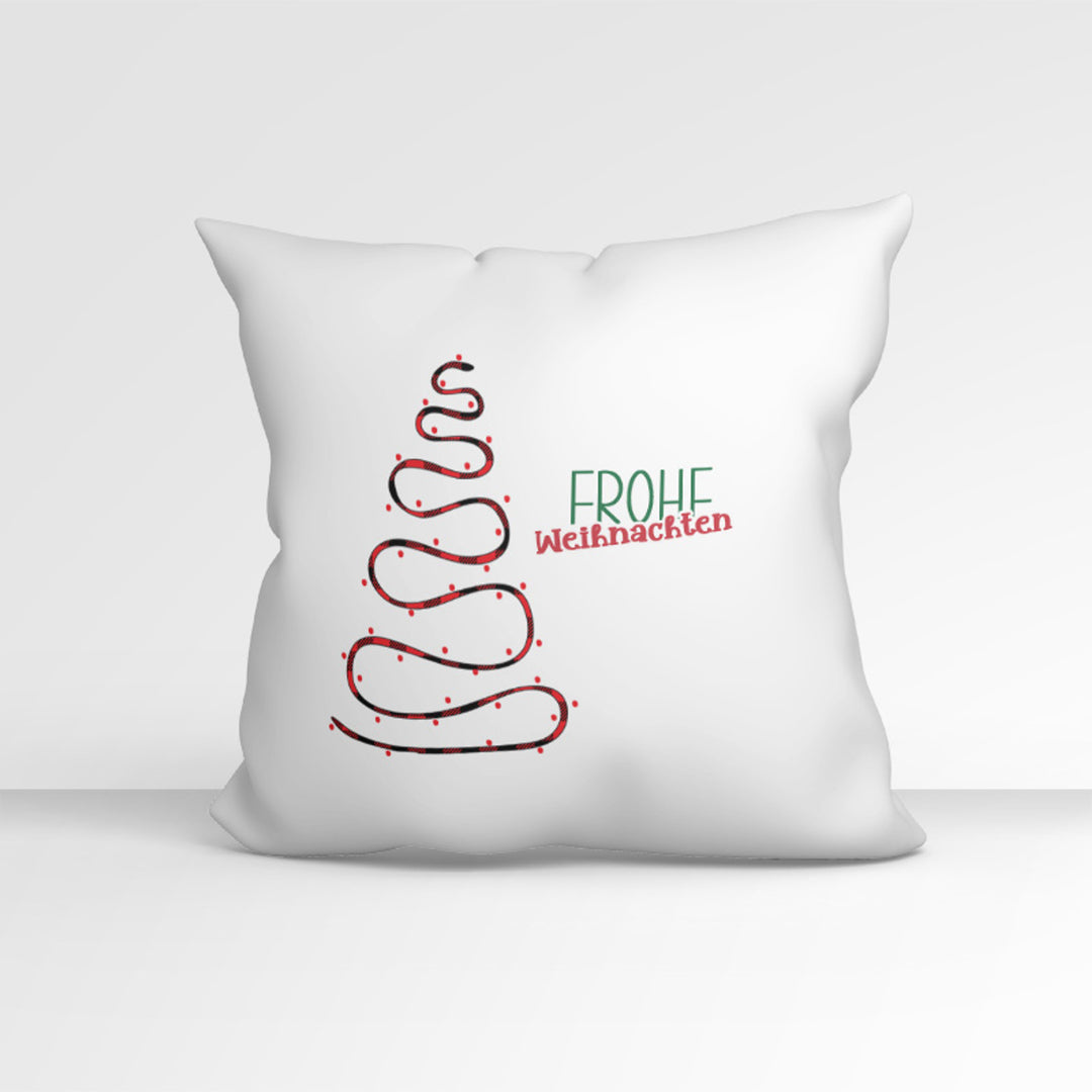 all-yours24 Kissen Frohe Weihnachten Weihnachtsbaum mit Spruch Geschenke individuell gedruckt